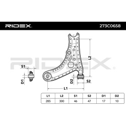 pakabos svirtis
                                RIDEX                                273C0658, Nenurodytas gamintojas, 273C06