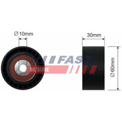 kreipiantysis skriemulys, paskirstymo diržas
                                FAST-SPEC                                FT4408