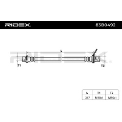 stabdžių žarnelė
                                RIDEX                                                83B0492, Nenurodyta