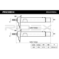 RIDEX                                854S1654, Nenurodytas gamintojas, 854S1654, auto detalė