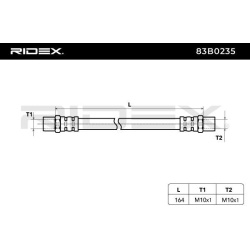 stabdžių žarnelė
                                RIDEX                                83B0235, Nenurodytas gamintojas, 83