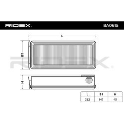 oro filtras
                                RIDEX                                                8A0615, Nenurodytas gamintoj