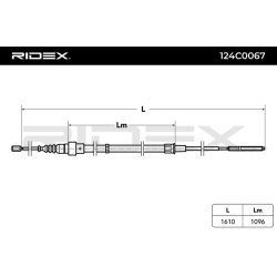 trosas, stovėjimo stabdys
                                RIDEX                                                124C0067, Nen