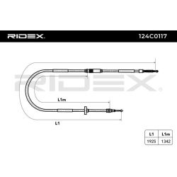 trosas, stovėjimo stabdys
                                RIDEX                                                124C0117, Nen