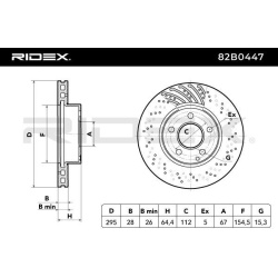 stabdžių diskas (1vnt)
                                RIDEX                                82B0447, Nenurodytas gamintojas