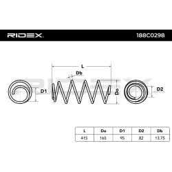 spyruoklė
                                RIDEX                                                188C0298, Nenurodytas gaminto