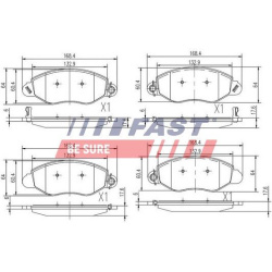 stabdžių trinkelių rinkinys, diskinis stabdys
                                FAST-SPEC                                   