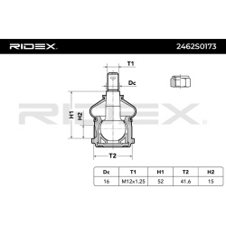 Šarnyras
                                RIDEX                                                2462S0173, Nenurodytas gaminto