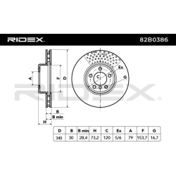 Stabdžių diskas
                                RIDEX                                                82B0386, Nenurodytas g