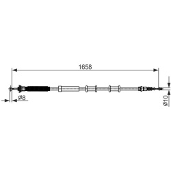 Trosas, stovėjimo stabdys
                                BOSCH                                                1 987 482 581