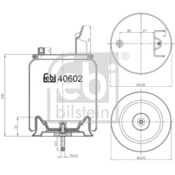 pneumatinė oro pagalvė
                                FEBI BILSTEIN                                                40602, 