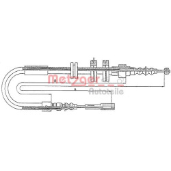 trosas, stovėjimo stabdys
                                METZGER                                                10.4091, Ne