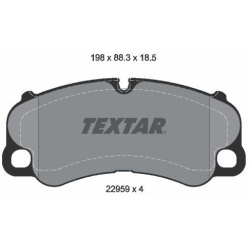 stabdžių trinkelių rinkinys, diskinis stabdys Q+
TEXTAR