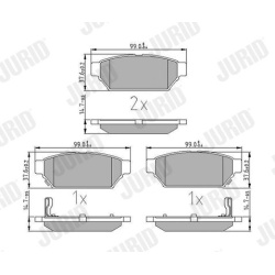 stabdžių trinkelių rinkinys, diskinis stabdys
                                JURID                                       