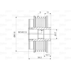 laisvos eigos sankaba, kint. sr. generatorius VALEO NEW SPARE PART
                                588098, VALEO, 588098, aut