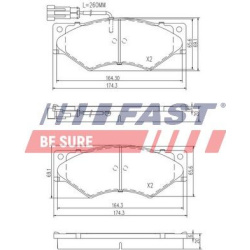 stabdžių trinkelių rinkinys, diskinis stabdys
                                FAST-SPEC                                   
