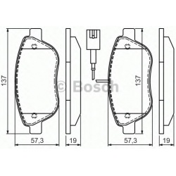 stabdžių trinkelių rinkinys, diskinis stabdys
                                BOSCH                                       