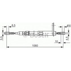 trosas, stovėjimo stabdys
                                BOSCH                                                1987477047, B