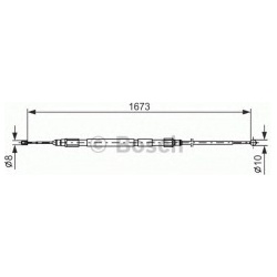 trosas, stovėjimo stabdys
                                BOSCH                                                1987477948, B