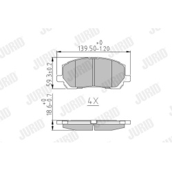 stabdžių trinkelių rinkinys, diskinis stabdys
                                JURID                                       