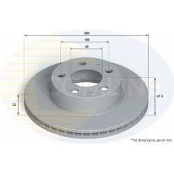 stabdžių diskas (1vnt) COATED
                                COMLINE                                                ADC512