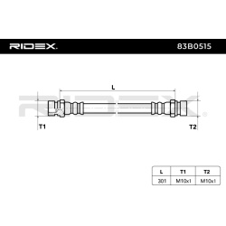 stabdžių žarnelė
                                RIDEX                                                83B0515, Nenurodyta
