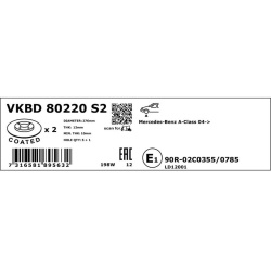 stabdžių diskas (1vnt)
                                SKF                                VKBD80220S2, SKF, VKBD80220S2, au