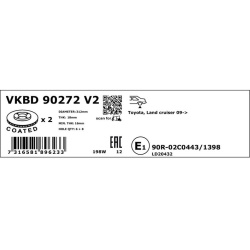 stabdžių diskas (1vnt)
                                SKF                                VKBD90272V2, SKF, VKBD90272V2, au