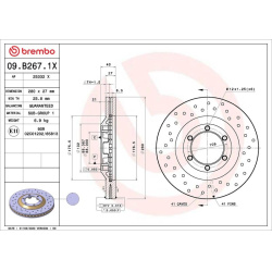 stabdžių diskas (1vnt) XTRA LINE - Xtra
                                BREMBO                                             