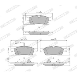 stabdžių trinkelių rinkinys, diskinis stabdys PREMIER ECO FRICTION
FERODO