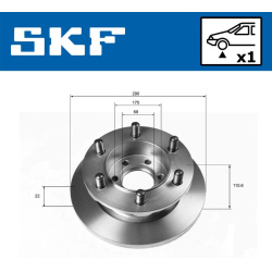 stabdžių diskas (1vnt)
                                SKF                                VKBD80157S1, SKF, VKBD80157S1, au