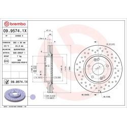stabdžių diskas (1vnt) XTRA LINE - Xtra
                                BREMBO                                             