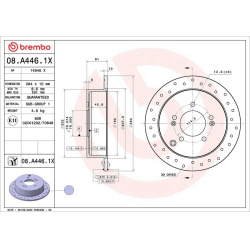 stabdžių diskas (1vnt) XTRA LINE - Xtra
                                BREMBO                                             