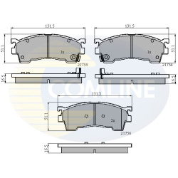 stabdžių trinkelių rinkinys, diskinis stabdys
                                COMLINE                                     