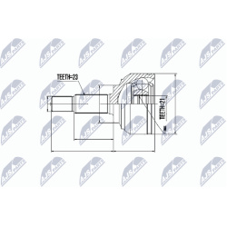 NTY OUTER CV JOINT
NTY-SPEC NPZ-NS-057, NTY-SPEC, NPZ-NS-057,