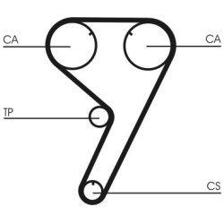 paskirstymo diržo komplektas
                                CONTITECH                                                CT608K