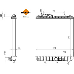 Aušinimo radiatorius
NRF 53862A, NRF, 53862A,