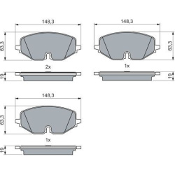 Stabdžių kaladėlės priekinės, PREMIUM kokybė
                                TRW                                GDB2392