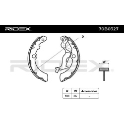 stabdžių trinkelių komplektas
                                RIDEX                                                70B0327