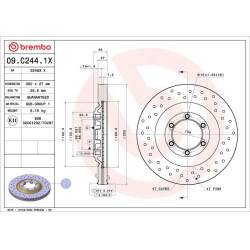 stabdžių diskas (1vnt) XTRA LINE - Xtra
BREMBO
