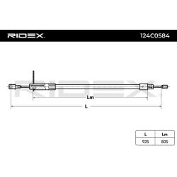 trosas, stovėjimo stabdys
                                RIDEX                                                124C0584, Nen