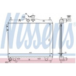 Aušinimo radiatorius
NISSENS 67495, NISSENS,