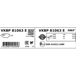 stabdžių trinkelių rinkinys, diskinis stabdys
                                SKF                                VKBP81063