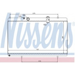 Aušinimo radiatorius
                                NISSENS                                                61271, NISSENS, 