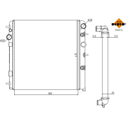 Aušinimo radiatorius
NRF 50447A, NRF, 50447A,