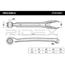 pakabos svirtis
                                RIDEX                                                273C0801, Nenurodytas ga