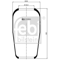 pneumatinė oro pagalvė
                                FEBI BILSTEIN                                                20884, 