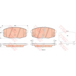 stabdžių trinkelių rinkinys, diskinis stabdys
                                TRW                                         