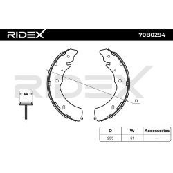 stabdžių trinkelių komplektas
                                RIDEX                                                70B0294