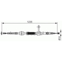 trosas, stovėjimo stabdys
                                BOSCH                                                1987477831, B